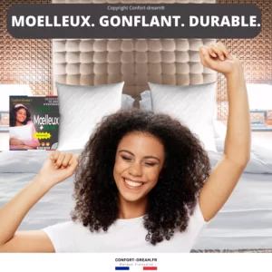 oreiller souple-moelleux-60x60-meilleur-coussin-en-latex-naturel-gonflant-durable