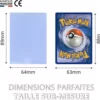 pochette de carte pokémon x 100 photo 3 dimension protection carte