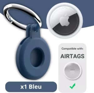 support airtag bleu marine compatible avec tracker apple air tag